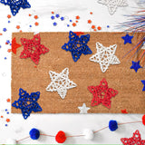 18pcs 4th of July Star Rattan Decoration, Red Blue White Stars for 4th of July Independence Day Home Decor DIY Craft Vase Bowl Filler Table Decoration GuassLee