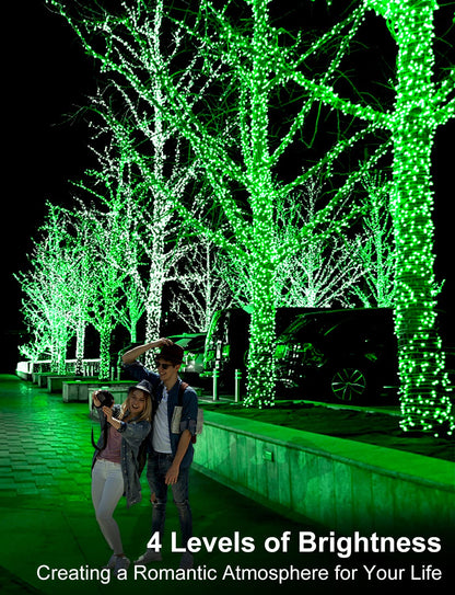 JXLEDAYY 1000 LED Christmas Lights, 403 FT Christmas Lights Outdoor Waterproof 8 Modes Timer LED String Lights for Xmas Tree Wedding Holiday Party Thanksgiving Decoration-Green