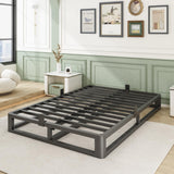 Firpeesy 6 Inch King Bed Frame with Round Corner Edges, Low Profile King Metal Platform Bed Frame with Steel Slat Support, No Box Spring Needed/Easy Assembly/Noise Free Mattress Foundation Firpeesy