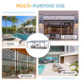 AECOJOY 22' x 10' Gazebo for Patio, Large Wall-Mounted Hard Top Lean-to Gazebo Pergola with Roof 10' x 22' on Clearance, Heavy Duty Patio Awnings for Decks, Backyard AECOJOY