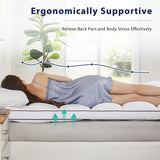 L'AGRATY Mattress Topper Full - Cooling Pillow Top Mattress Topper Full Size Extra Thick Plush Bed Topper Down Alternative Overfilled Soft Mattress Pad for Back Pain L'AGRATY