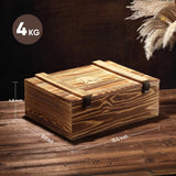 LUSKEYCOR Whiskey Decanter Set with Wooden Crate, Lion Whiskey Decanter 25.4 oz and 2 Glasses 10 oz with 304 Stainless Steel Whiskey Stones, Slate Coasters, Tongs, Gift for Men husband Dad Wedding Luskeycor