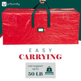 Heavy Duty Christmas Tree Storage Bag 7.5 Ft - Christmas Tree Bag Red - Tree Bags For Storage - Xmas Tree Storage Bag Holds 7.5 Ft Christmas Tree Bag For All Year Round Christmas Storage URBUNDY