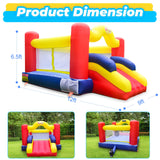 Dvreugde Bounce House, Inflatable Bouncer with Air Blower and Slide, Family Backyard Bouncy Castle with Dart Ball Game, Bouncy House for Kids, 12 ft x 9 ft x 7 ft H Dvreugde