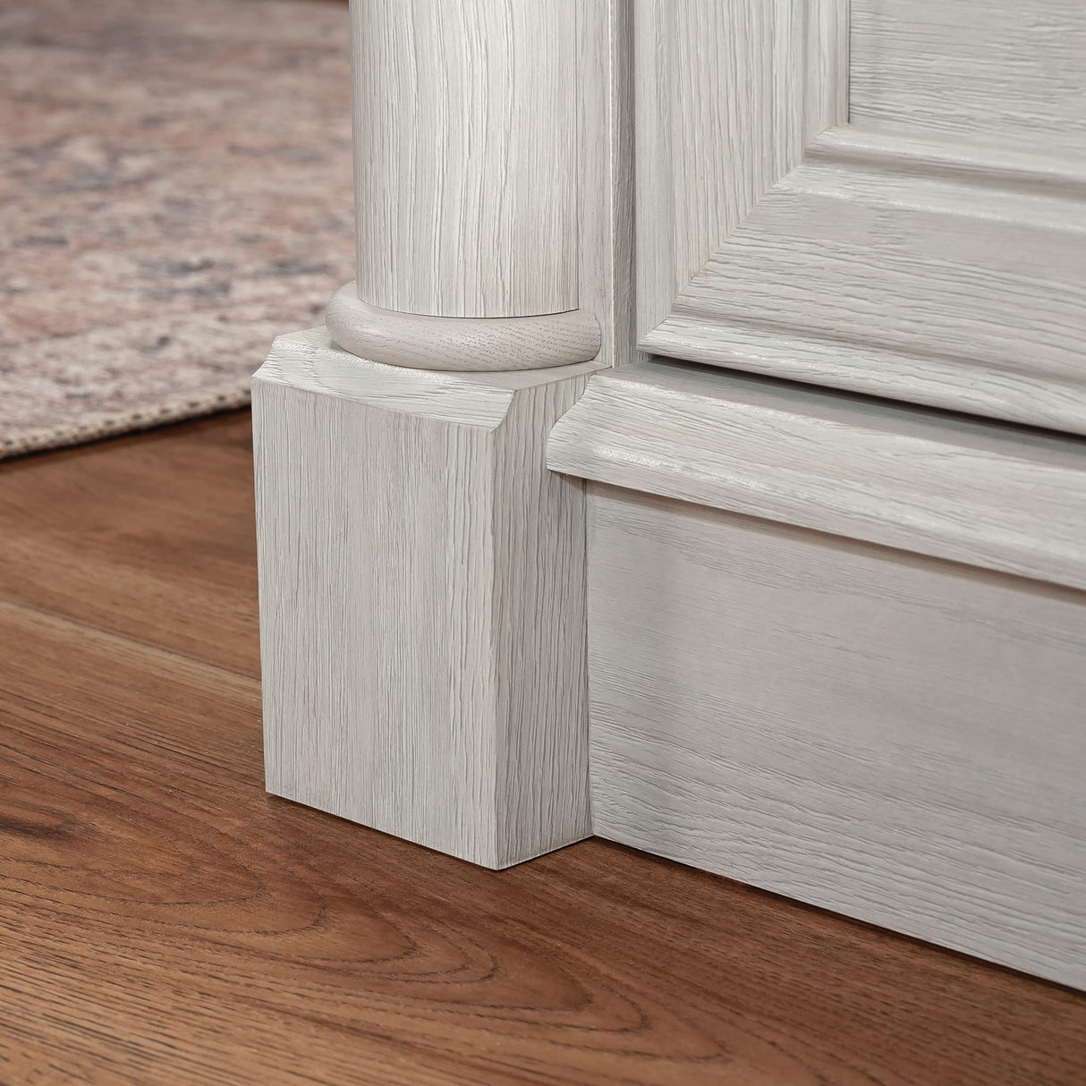 Sauder Palladia L-Shaped Home Office Desk, L: 68.74" x W: 65.12" x H: 29.61", Glacier Oak Finish Sauder