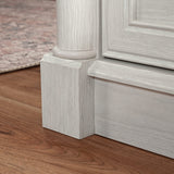 Sauder Palladia L-Shaped Home Office Desk, L: 68.74" x W: 65.12" x H: 29.61", Glacier Oak Finish Sauder