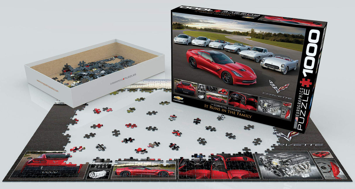 EuroGraphics 2014 Corvette Singray: It Runs in the Family Jigsaw Puzzle (1000-Piece) EuroGraphics