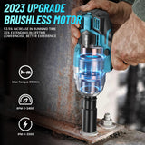 Seesii Cordless Impact Wrench, Brushless Impact Wrench 1/2 inch Max Torque 479 Ft-lbs(650Nm), 3300RPM w/ 2x 4.0 Battery, 6 Sockets,9 Drill,6 Screws, High Torque Power Impact Wrench for Car Home, WH700 Seesii