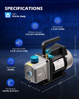 Orion Motor Tech 3 Gal Vacuum Chamber with Pump Kit, 3.5 cfm Vacuum Pump and Chamber Kit with Tempered Glass Lid 5 ft Hose, Vacuum Degassing Chamber Kit for Stabilizing Wood Degassing Silicone Resin Orion Motor Tech