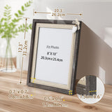 Afuly 8x10 Picture Frame Wooden Distressed Rustic Photo Frame with White Heart Burlap Lace, Solid Wood Frame for Farmhouse Wall Tabletop Home Decor Anniversary Wedding Gifts for Mom Grandma Afuly