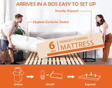 6 inch California King Size Mattress with Cover, Cooling Gel Memory Foam King Mattress for a Cool Sleep & Pressure Relief, Medium Firm Mattress Pad Mattresses, Bed in a Box, CertiPUR-US Certified Capacmkseh