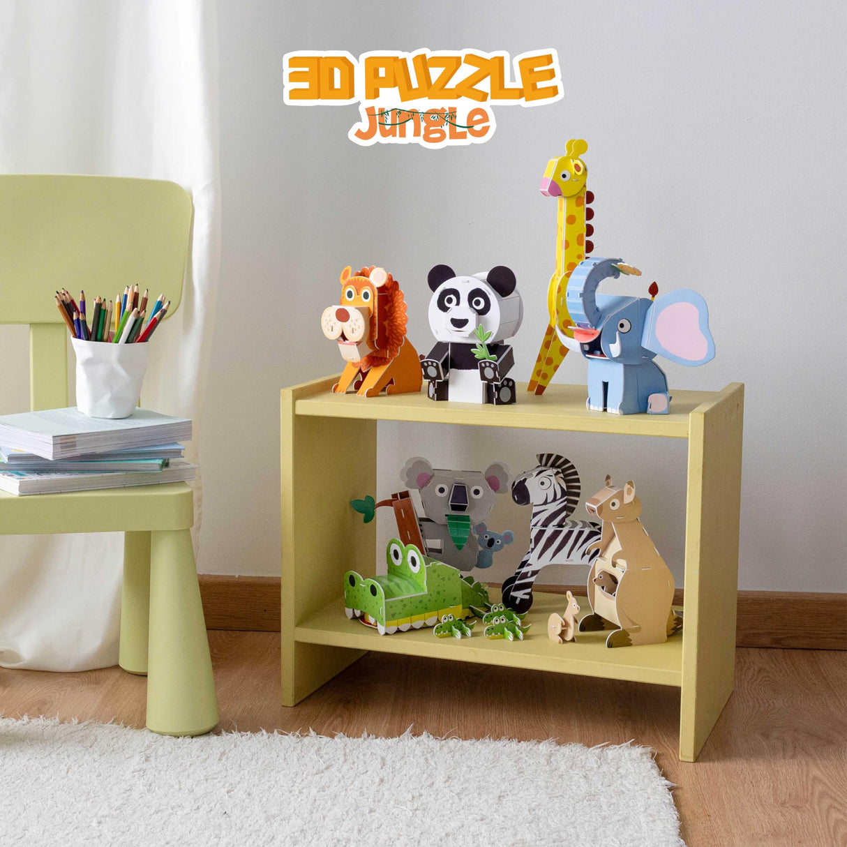 3D Puzzles for Kids Toys Pack 8 - BONNYCO | 3D Puzzle for Kids of Jungle Animals, Educational Girl and Boy Toys, Gifts for Kids, Birthday Gifts for Boys | Kid Toys, 3-D Puzzles, 3D Jigsaw, Christmas BONNYCO