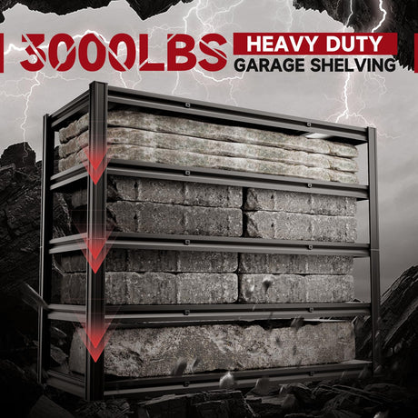 cynnda 5-Tier 60" W x 24" D x 72" H Garage Shelving 3000LBS Storage Shelves Heavy Duty Metal Shelf Unit Adjustable Basement Industrial Storage Racks cynnda