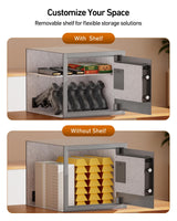 BILLCONCH Gun Safe with 6 Pistol Holders - Biometric, Key & App Unlock, Black Iron Safe with LCD Display & Voice Prompt, Removable Shelf & Foldable Gun Racks (1.4 Cubic Feet) BILLCONCH