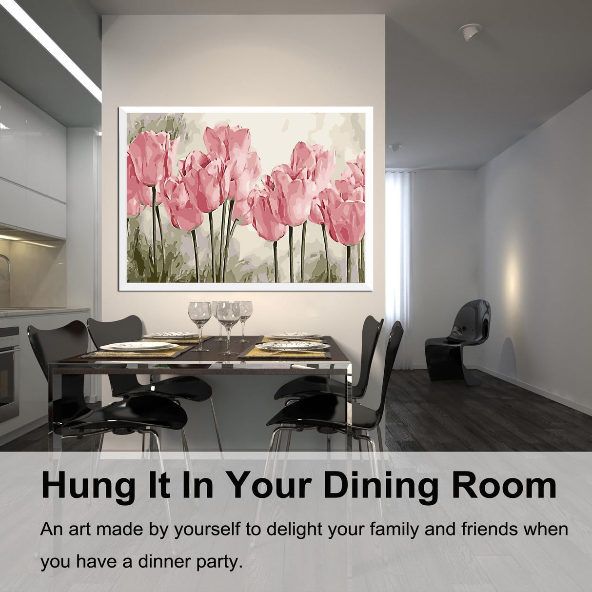 BAISITE Paint by Numbers Kit for Adults Beginners,20" Wx16 L Canvas for Painting Kits for Adults in Colorful Box Poppy Flowers-BSC002 BAISITE