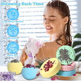 JUYRLE Bath Bomb Making Kit- 49Pcs DIY Bath Bomb Kit for Aldult, Make Your Own Shower Bombs, Spa Craft Kits with Bath Bomb Press, Molds, Bath & Bathing Making Supplies Gifts for Mom Women JUYRLE