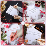 Weekgrat 80 Sets Christmas Stationery Paper with Envelopes 8.5 x 11 Inch Christmas Holiday Paper Envelopes for Holiday Events Notes Invitation Office(Woodsy Pine) Weekgrat