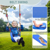Swing Sets for Backyard, Toddler Swing Set with 2 Seat 1 Saucer & 1 Belt Seat, 440lbs Heavy-Duty Swing Frame w/8 Ground Stakes, A Frame Outdoor Swingset for Kids and Adults for Backyard SkylarkJoy
