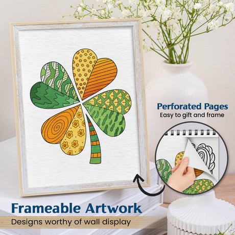 Adult Coloring Book Spiral Bound for Women, Thick Paper Coloring Book for Alcohol Markers (30 Pattern Designs) Mindful Palette