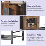 SWTYMIKI Coffee Bar Cabinet for Home - Farmhouse Coffee Stand Station Multi-Purpose Buffet Sideboard Cabinet with Drawers - Kitchen Bar Table for Living Room, Corner, Small Space, Espresso SWTYMIKI