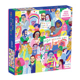 Galison All are Welcome Here Jigsaw Puzzle, 1000 Pieces, 27” x 20” – Ages 8+ – Colorful Illustrated Celebrating Diversity and Kindness – Fun and Challenging, Family Puzzle – Multicolor Galison