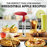 Zulay Kitchen Premium Apple Corer Tool - Ultra Sharp, Stainless Steel, Serrated Blades for Easy Coring - Easy to Use & Clean, Durable Apple Corer Remover for Baking Apples & More - Red Zulay Kitchen