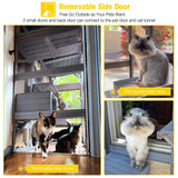 Aivituvin Catio Outdoor Cat Enclosure Large Cat House for Mulitiple Cats Walk in Cat Cage with Tarp Roof 70" Aivituvin