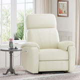 FLEXISPOT X3 Power Recliner Chair, Adjustable Electric Recliner with USB Port, Thick Cushion & Padded Back, Comfortable Faux Leather Chair for Adults, Living Room, Nursery, Home Theater (White) FLEXISPOT