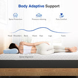 Gelsea 12 Inch King Green Tea Memory Foam Mattress for Cool Sleep & Pressure Relief, Bed in a Box, Removable Cover No Fiberglass, CertiPUR-US Certified Gelsea