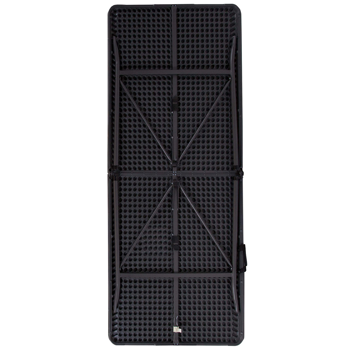 Flash Furniture 6' Rectangular Plastic Folding Event Table with Carrying Handle, Bi-Fold Portable Banquet Table for Indoor/Outdoor Events, Dark Gray Flash Furniture