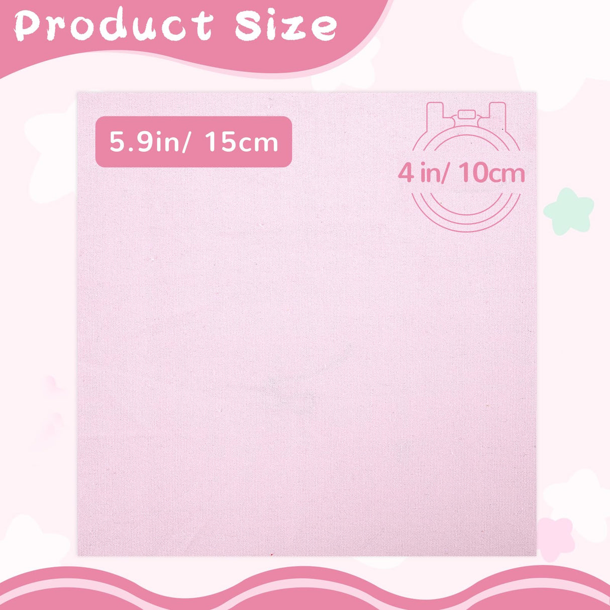 12 Sheets 12 Colors Embroidery Fabric, Pre-Cut Natural Cotton Embroidery Cloth Fabric, Embroidery Cloth Squares for Embroidery Garment Craft (5.9×5.9Inch) Nitelemn