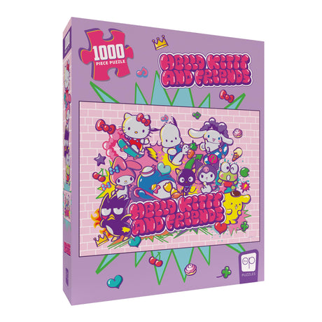 Hello Kitty and Friends “Tokyo Skate” 1,000 Piece Jigsaw Puzzle | Collectible Puzzle Artwork Featuring Hello Kitty, Pochacco, Keroppi & More | Officially-Licensed Sanrio Puzzle & Merchandise USAOPOLY