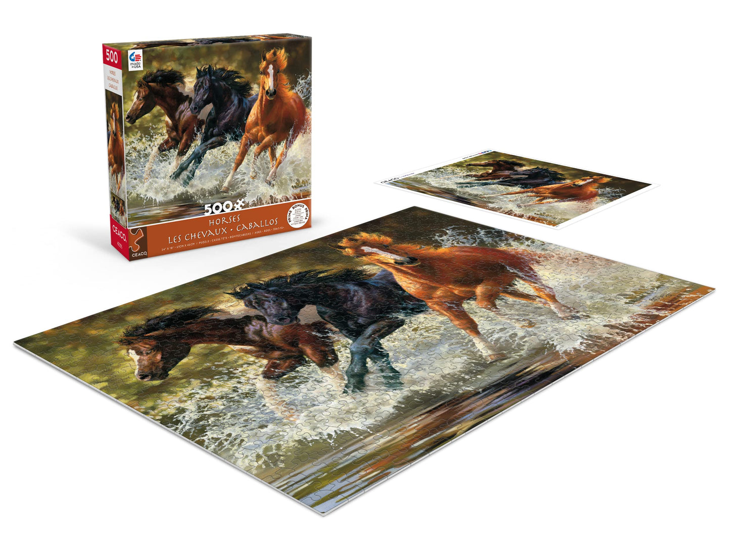 Ceaco - Horses - Splash - 500 Piece Jigsaw Puzzle