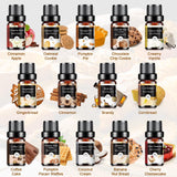 Bakery Essential Oils Set - Fragrance Oil for Diffusers, Candle Making - Pumpkin Pie, Coffee Cake, Oatmeal Cookie, Gingerbread, Cinnamon Apple Aromatherapy Scented Oils (5ml) Aeshory