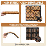 Yaheetech 54pcs Hardwood Interlocking Patio Deck Tiles Acacia Waterproof Wood Flooring Tiles for Patio Garden Poolside, 12'' x12'' Indoor Outdoor Use All Weather Yaheetech