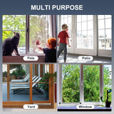 DIIG Sliding Door Security Bar，17.7-50.5inch Adjustable Locking Window Safety Bar with Rubber Tips,Diameter 1inch Window Security Bar for Home Apartment （White） DIIG