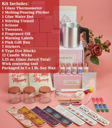 DIY Candle Making Kit for Adults, Kids, Teens and Beginners - 2Lb Soy Wax, 6 Scents, 8 Type Dye Wax, 6 Glass Jars Melter, Thermometer, Spoon and More with Fun Stickers,Gifts For MOM,Friends,Lover CHAMBERY