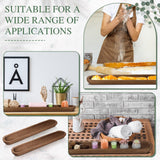 Nuogo 2 Pack 30 Inch Large Wooden Decorative Dough Bowls Rustic Paulownia Long Hand Carved Wood Bowl Dining Room for DIY Home Crafts Making Farmhouse Fruits Supplies Decoration Nuogo