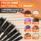 Leather Hole Punch Tool Set - 6 Pcs Drill Bits 3/16" 1/4" 5/16" 3/8" 7/16" 1/2" - High-Precision Leather Punch Tool for Belts, Fabric, and Crafts - Durable Carbon Steel, Sharp and Efficient LIBERHAUS