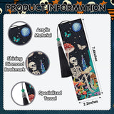 Sitsink Diamond Art Bookmarks Kit - Funny Book Lover Skull Boho Mystic Mushroom Diamond Painting Kits Bookmarks Gem Art Rhinstone DIY Crafts Kit for Adults Sitsink