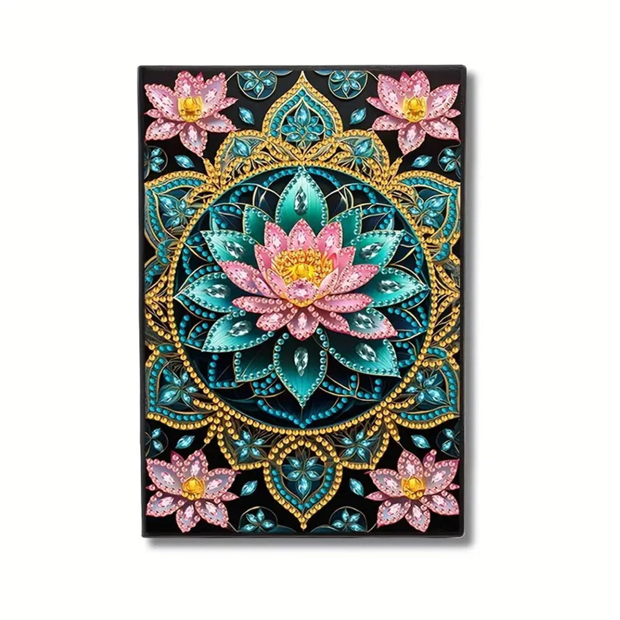 Lotus Diamond Painting Notebook for Adults, A5 Diamonds Art Journal and DIY Sketchbook, Diamond Art Kit Supplies,Gift for Beginners, Craft Lovers, Artists. (Lotus) Formeydemi