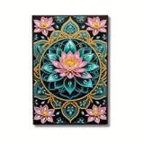 Lotus Diamond Painting Notebook for Adults, A5 Diamonds Art Journal and DIY Sketchbook, Diamond Art Kit Supplies,Gift for Beginners, Craft Lovers, Artists. (Lotus) Formeydemi