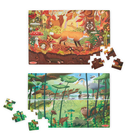 Melissa & Doug Double-Sided Seek & Find Puzzle - FSC Certified Melissa & Doug