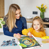 GDYEEH DIY 5D Butterfly Fairy Diamond Art Kits, Round Full Drill Sparkling Moon Diamond Painting Picture, Dreamland Diamond Painting Art Kits Craft for Adults Beginners, Home Wall Decor 12x12 inch GDYEEH