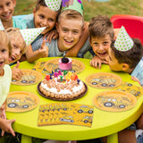 DYLIVeS 60 Pcs Construction Birthday Party Plates and Napkins Kit, Construction Theme Tableware Set Dump Truck Party Table Decorations Supplies, Disposable 9'' and 7'' Paper Plates, Napkins, Serves 20 DYLIVeS