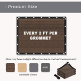 VICLLAX Shade Fabric Sun Shade Cloth Privacy Screen with Grommets for Patio Garden Pergola Cover Canopy 10x20 FT, Mocha VICLLAX