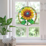 SKRYUIE Hanging Diamond Art Kits for Adults Pendant Sunflower, Special Shaped Crystal DIY Diamond Painting Kit, Acrylic Board Wreath Pendants Double Sided, Home Decor 7.6 x 7.6 Inch SKRYUIE