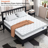 Vesgantti Full Size Mattress, 10 Inch Hybrid Full Mattress in a Box, Double Mattress with Memory Foam and Pocket Spring, Ergonomic Design & Pressure Relief, Medium Firm Feel, 54"*75"*10" Vesgantti