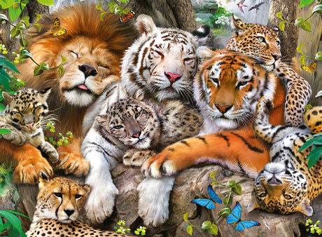 Ravensburger Big Cat Nap | 200 Piece Jigsaw Puzzle for Kids | Every Piece is Unique | Engage in Family Fun | FSC Certified Ravensburger