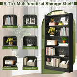 NicBex 72 Inch Tall Bookcase Modern 6-Tier Library Bookshelf Large Bookcases with Closed Back Wooden Bookcase with Stable Base Freestanding Storage Organizer for Bedroom, Office, Black NicBex